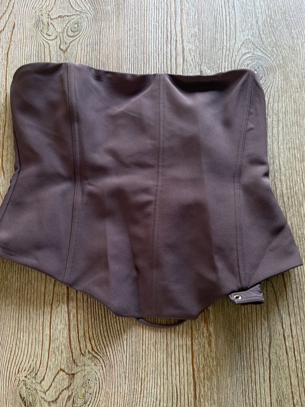White Fox Boutique Strapless Brown Corset Top